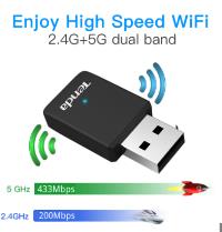 TENDA U9 AC650 2.4GHz 200 Mbps+5GHz 433 Mbps,11ac MU-MIMO DUAL BAND WiFi USB ADAPTÖR